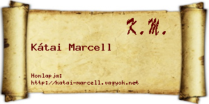 Kátai Marcell névjegykártya
